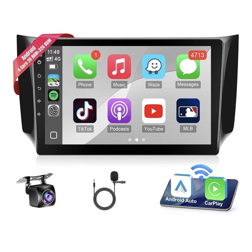 Leadfan 10.1in Android Car Stereo Nissan Sentra 2013-2019 CarPlay 2+32G WiFi
